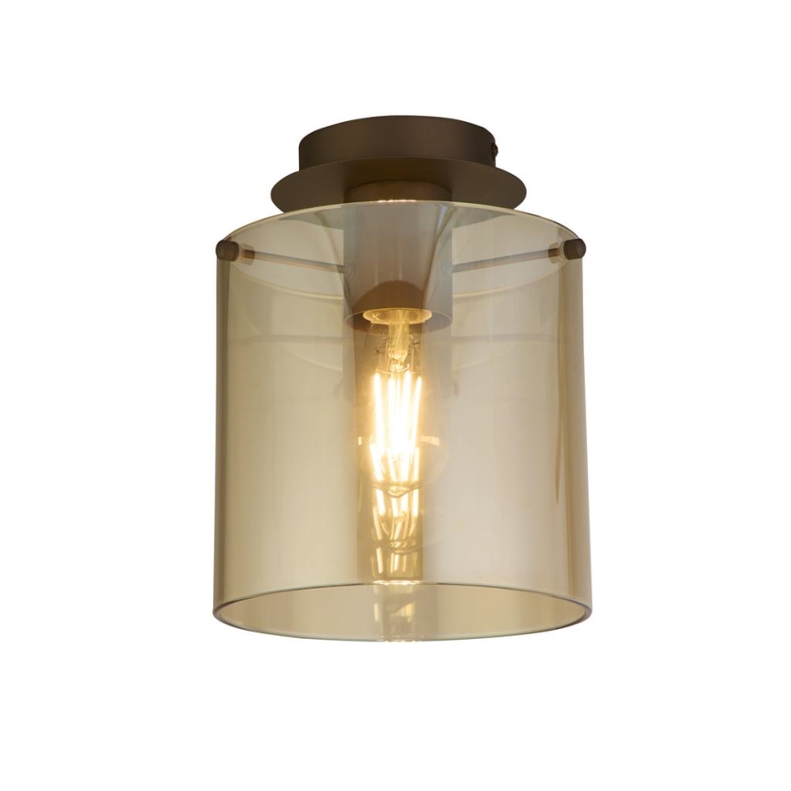 Searchlight - Lampa sufitowa SWEDEN 1xE27/60W/230V Ø 22 cm brązowa/przydymiona