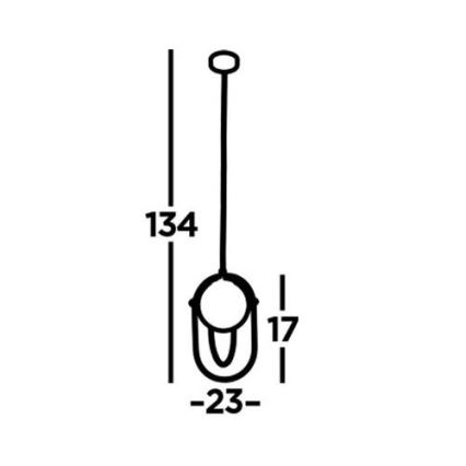 Searchlight - Żyrandol na lince AXIS 1xE27/60W/230V czarny