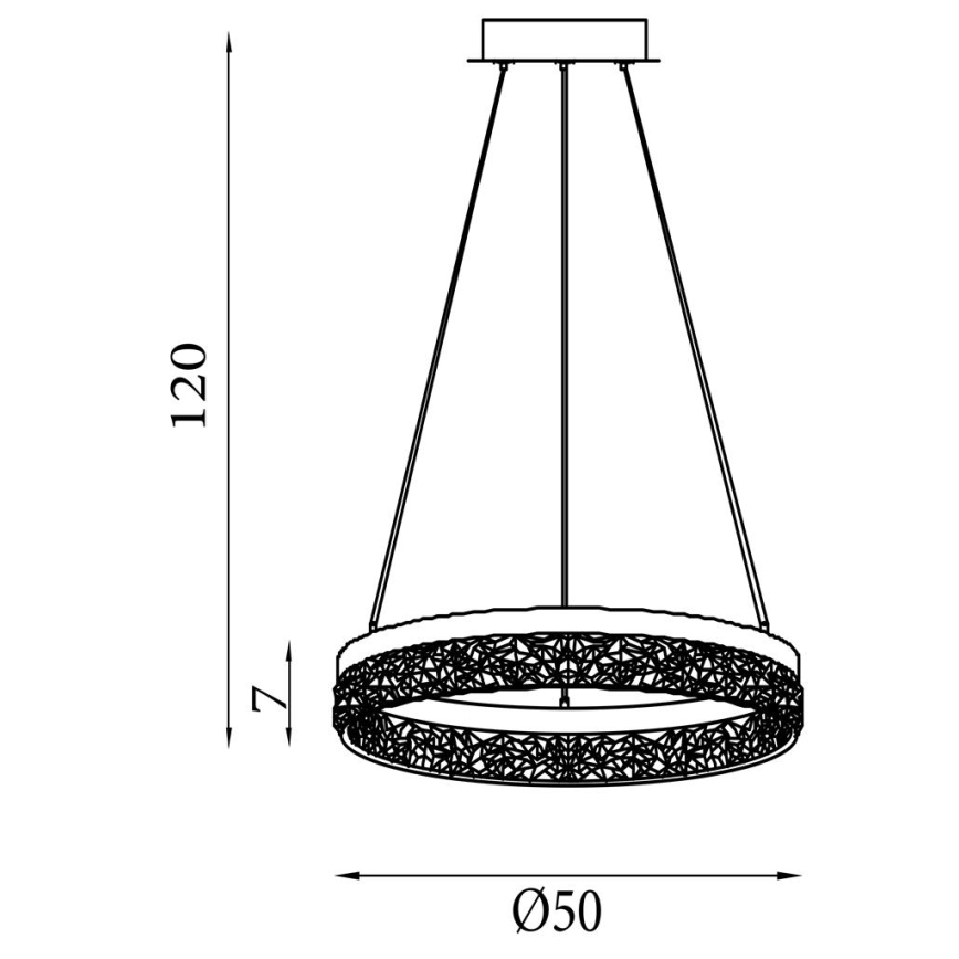 Searchlight - Ściemnialny żyrandol LED na linkach MADELEJNE LED/25W/230V