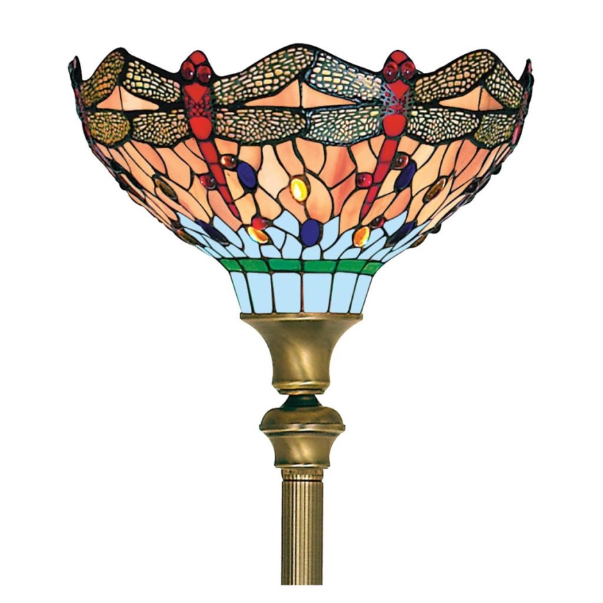 Searchlight - Tiffany lampa podłogowa WAŻKA 1xE27/60W/230V