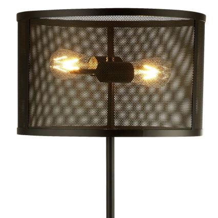 Searchlight - Lampa podłogowa FISHNET 2xE27/60W/230V czarny