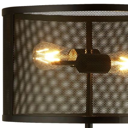 Searchlight - Lampa podłogowa FISHNET 2xE27/60W/230V czarny