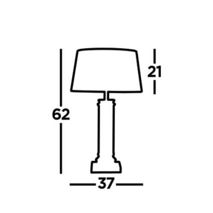 Searchlight - Lampa stołowa PEDESTAL 1xE27/60W/230V czarny