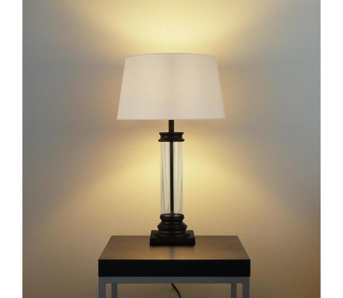 Searchlight EU5141BK - Lampa stołowa PEDESTAL 1xE27/60W/230V czarny