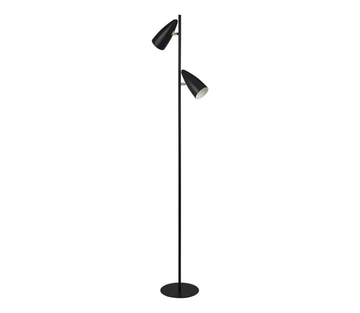 Searchlight EU60971BK - Lampa podłogowa STYLUS 2xE14/7W/230V czarna