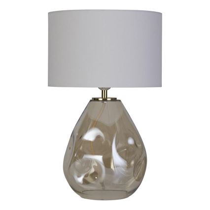 Searchlight - Lampa stołowa DEVON 1xE27/60W/230V szara/przydymiona