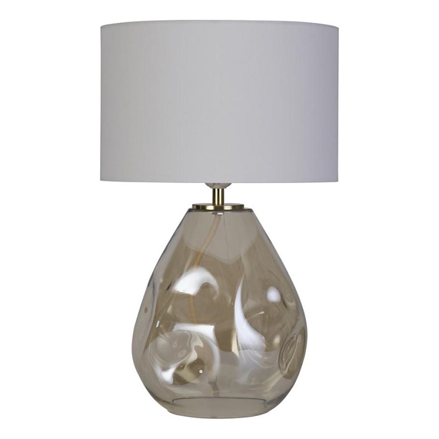 Searchlight - Lampa stołowa DEVON 1xE27/60W/230V szara/przydymiona