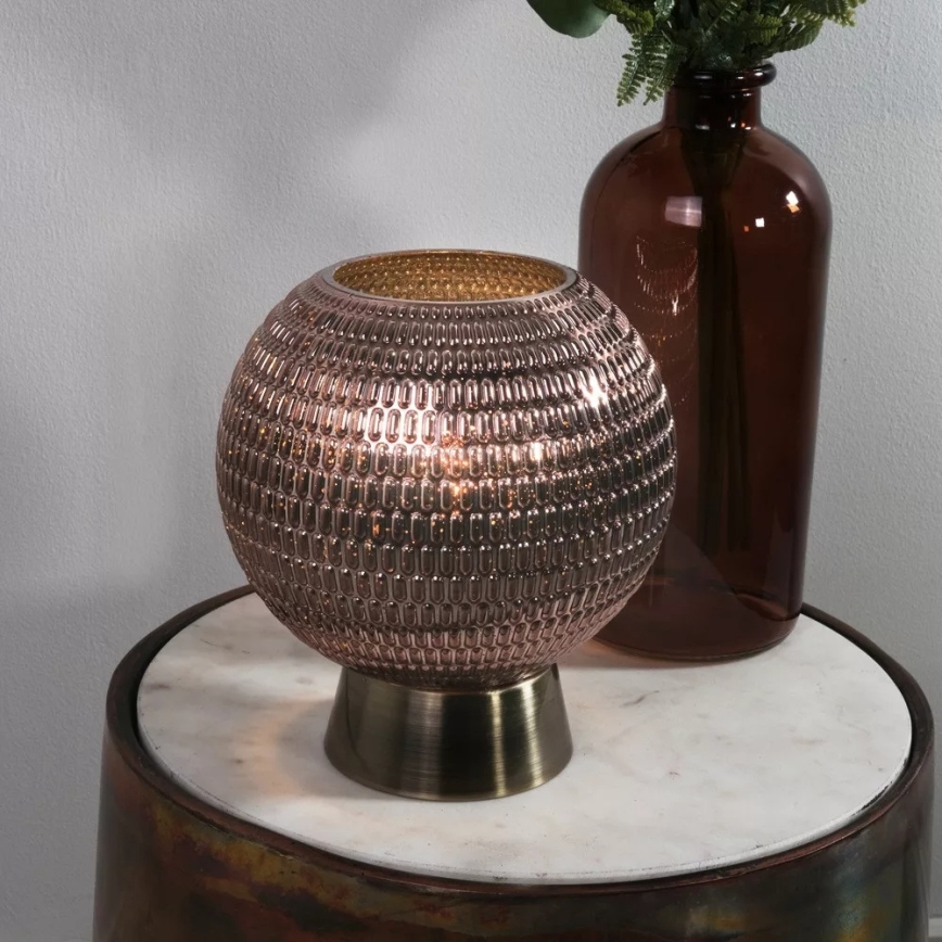 Searchlight - Lampa stołowa LED MILA LED/0,6W/3xAAA brązowa