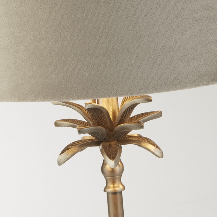 Searchlight - Lampa stołowa PALM 1xE27/10W/230V beżowa/matowy chrom