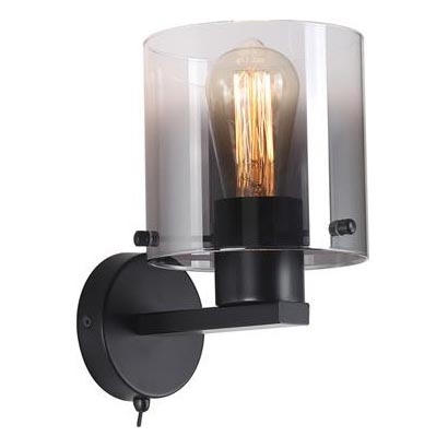 Searchlight - Kinkiet SWEDEN 1xE27/60W/230V czarny/dymiony