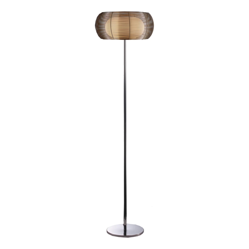 Searchlight - Lampa podłogowa 2xE27/60W/230V brązowa