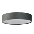 Searchlight - Lampa sufitowa DRUM 3xE27/60W/230V szara