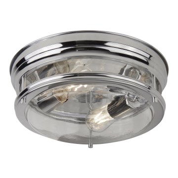 Searchlight - Lampa sufitowa EDINBURGH I 2xE27/40W/230V chrom błyszczący