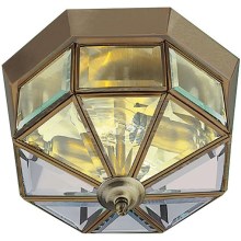 Searchlight - Lampa sufitowa FLUSH 2xE14/60W/230V mosiądz