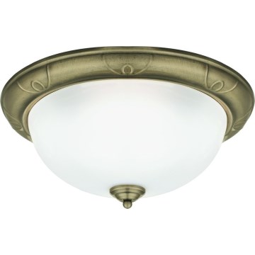 Searchlight - Lampa sufitowa FLUSH 3xE14/40W/230V mosiądz