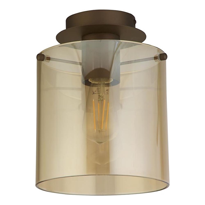 Searchlight - Lampa sufitowa SWEDEN 1xE27/60W/230V Ø 22 cm brązowa/przydymiona