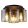 Searchlight - Lampa sufitowa SWEDEN 3xE27/60W/230V Ø 39 cm brązowa/dymna