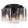 Searchlight - Lampa sufitowa SWEDEN 3xE27/60W/230V Ø 39 cm czarny/dymiony