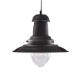 Searchlight - Lampa wisząca na lince FISHERMAN 1xE27/60W/230V czarna