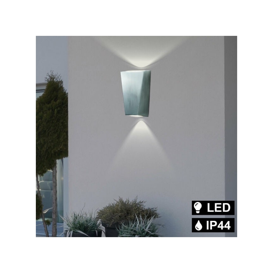 Searchlight - LED Kinkiet zewnętrzny OUT 2xGU10/3W/230V IP44 srebrny