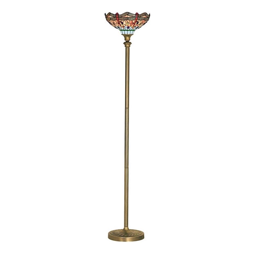 Searchlight - Tiffany lampa podłogowa WAŻKA 1xE27/60W/230V
