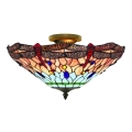 Searchlight - Tiffany plafon DRAGONFLY 3xE14/40W/230V