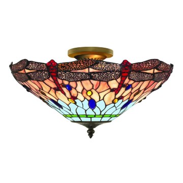 Searchlight - Tiffany plafon DRAGONFLY 3xE14/40W/230V