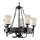 Searchlight - Żyrandol na łańcuchu CARTWHEEL 5xE27/60W/230V czarny
