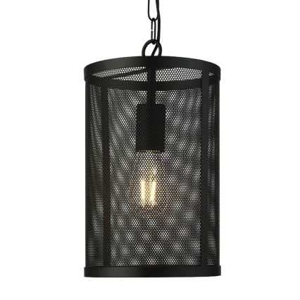 Searchlight - Żyrandol na łańcuchu FISHNET 1xE27/60W/230V czarny