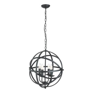 Searchlight - Żyrandol na łańcuchu ORBIT 4xE14/60W/230V czarny