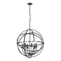 Searchlight - Żyrandol na łańcuchu ORBIT 6xE14/60W/230V czarny