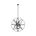 Searchlight - Żyrandol na łańcuchu ORBIT 8xE14/60W/230V czarny