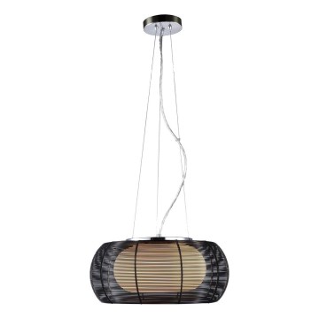 Searchlight - Żyrandol na lince 2xE27/60W/230V śr. 40 cm czarny