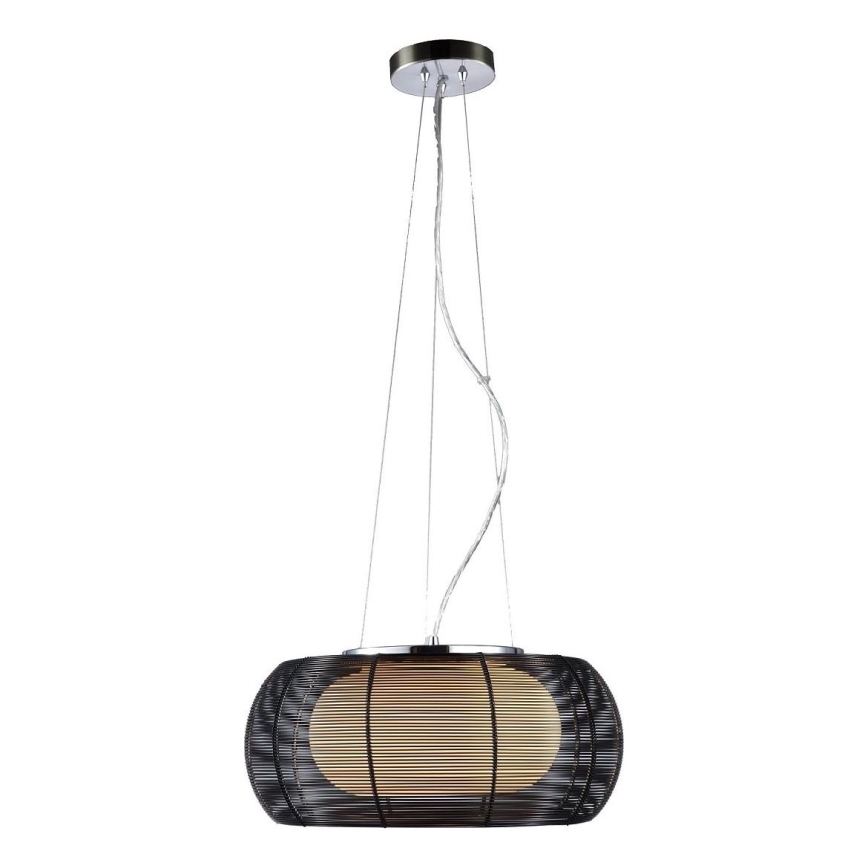 Searchlight - Żyrandol na lince 2xE27/60W/230V śr. 40 cm czarny