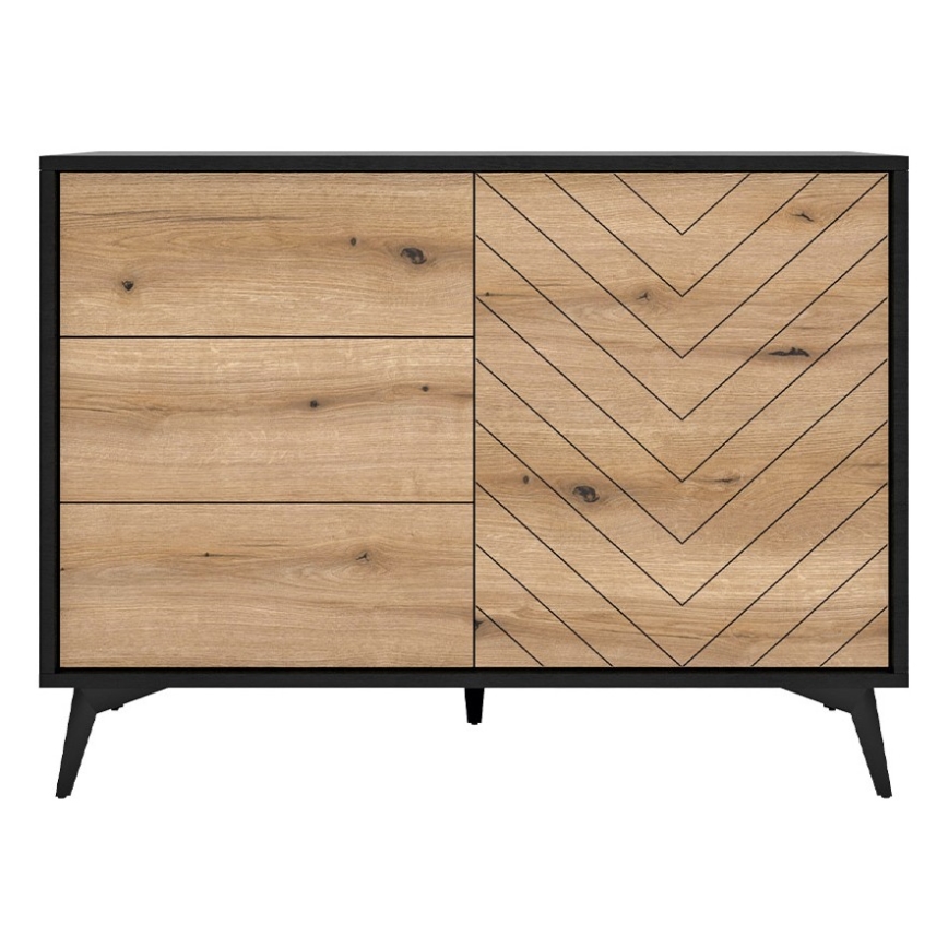 Sekretarzyk DIAMOND 77x104 cm czarny/brązowy