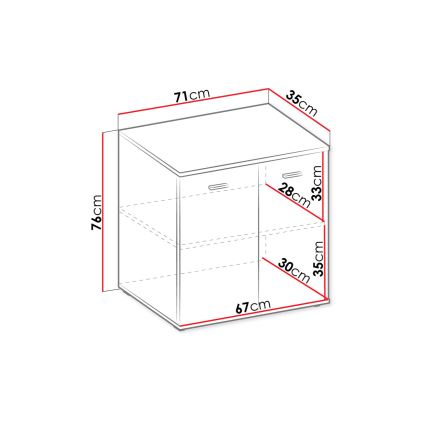 Sekretarzyk MIKE 76x71 cm biały