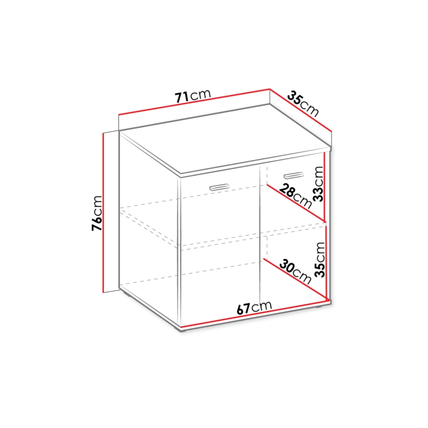 Sekretarzyk MIKE 76x71 cm biały