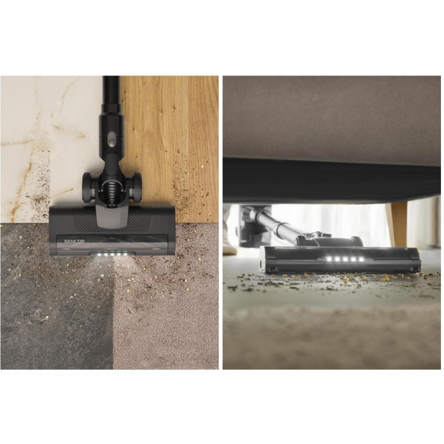 Sencor - Bezprzewodowy odkurzacz pionowy 2w1 200W/2600 mAh czarny