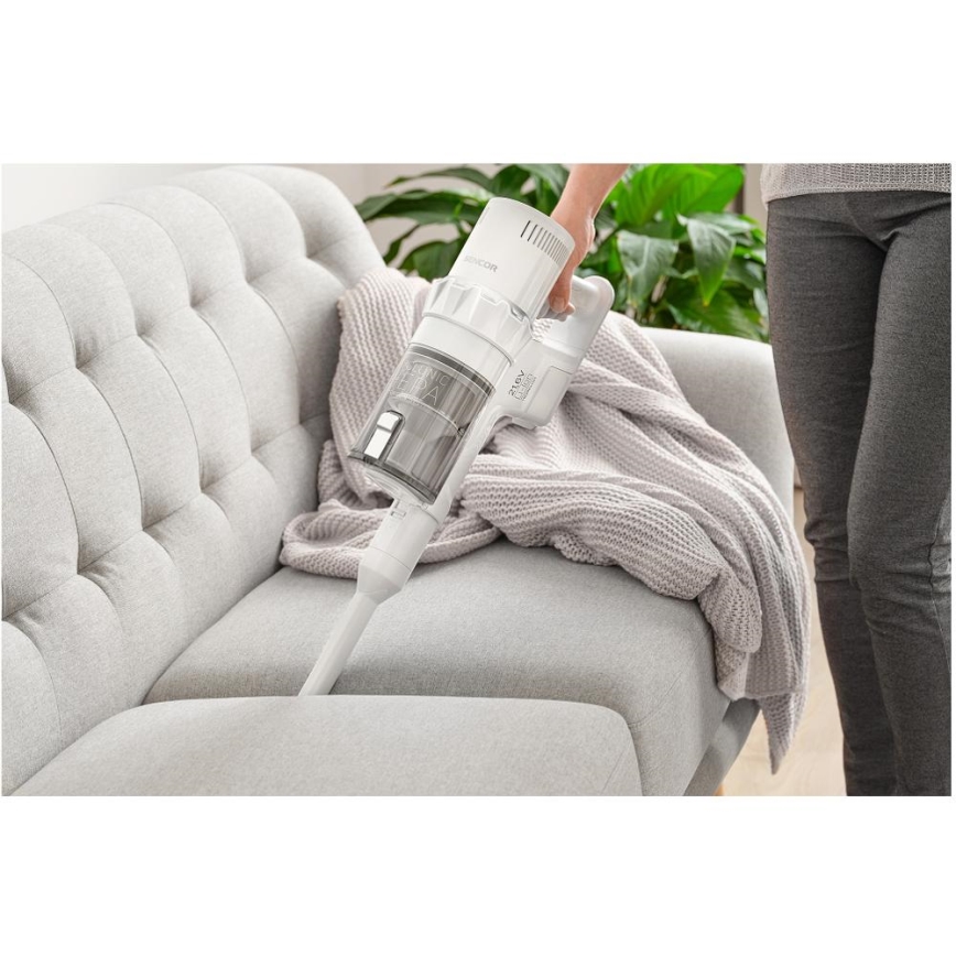 Sencor - Bezprzewodowy odkurzacz pionowy 2w1 250W/2200 mAh biały