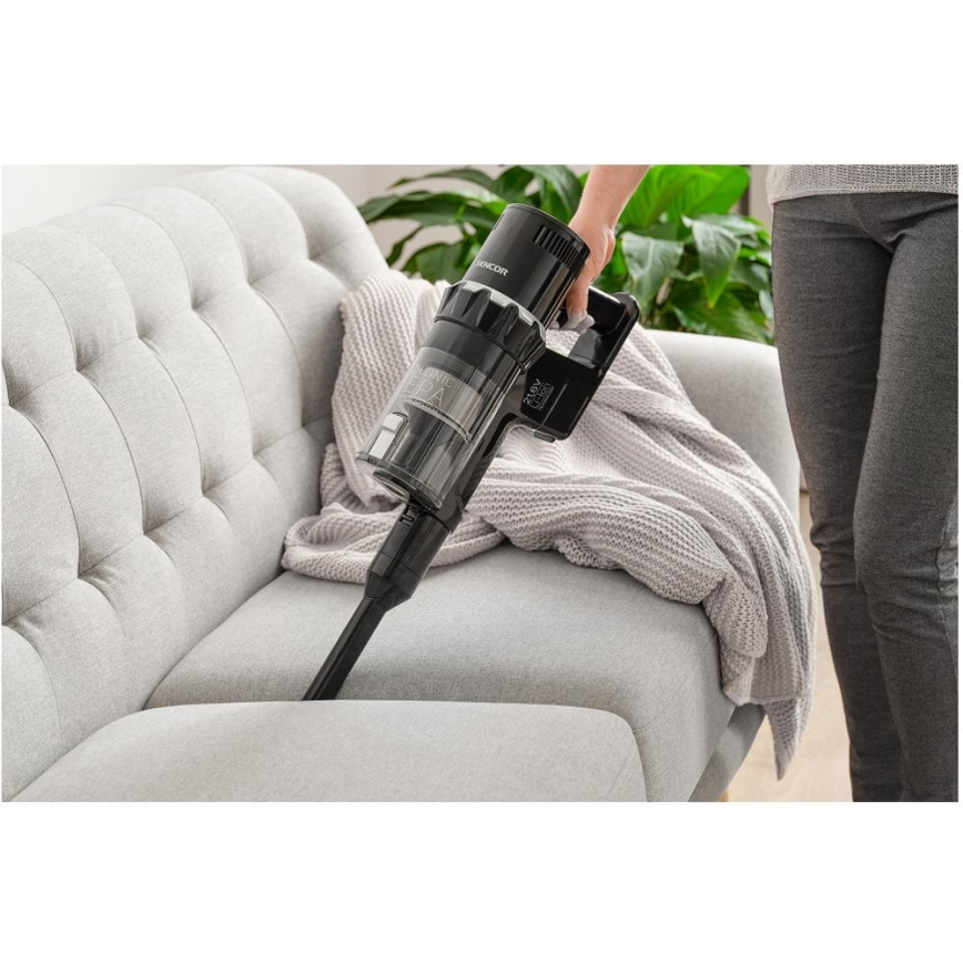 Sencor - Bezprzewodowy odkurzacz pionowy 2w1 250W/2200 mAh czarny