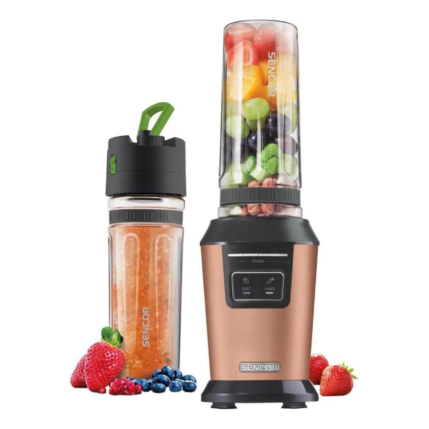 Sencor - Blender do smoothie z akcesoriami 800W/230V miedziany