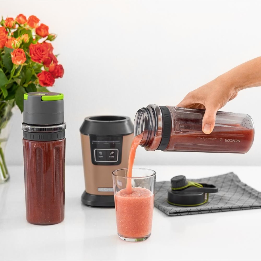 Sencor - Blender do smoothie z akcesoriami 800W/230V miedziany