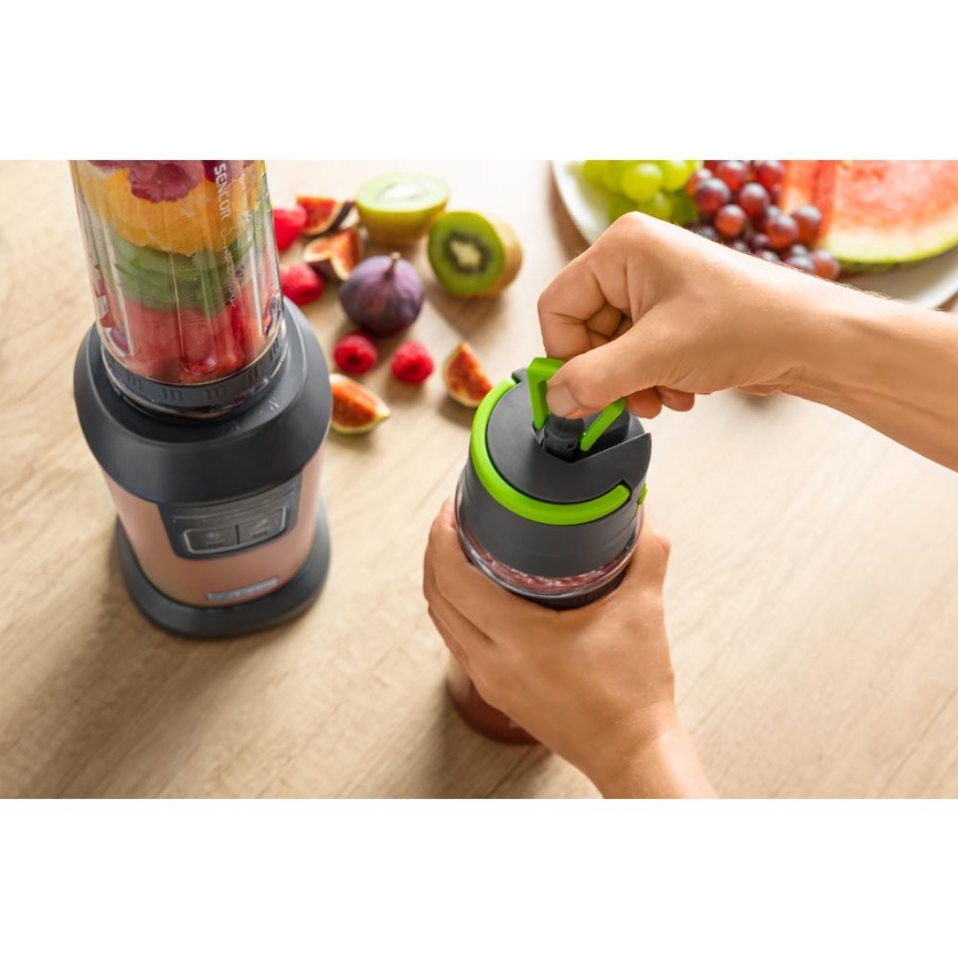 Sencor - Blender do smoothie z akcesoriami 800W/230V miedziany