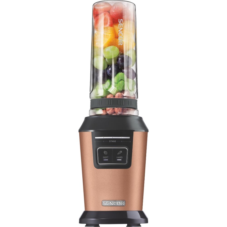 Sencor - Blender do smoothie z akcesoriami 800W/230V miedziany