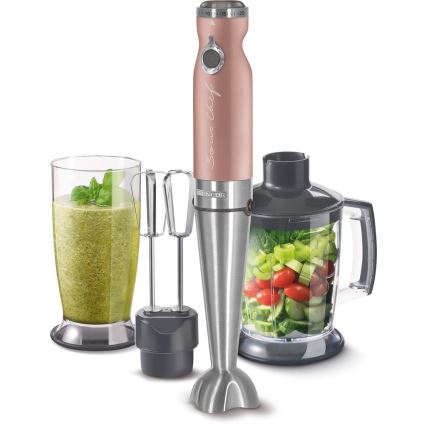 Sencor - Blender kijowy 4w1 1200W/230V stal nierdzewna/różowe złoto