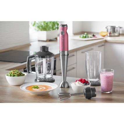 Sencor - Blender kijowy 4w1 1200W/230V stal nierdzewna/różowy