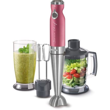 Sencor - Blender kijowy 4w1 1200W/230V stal nierdzewna/różowy