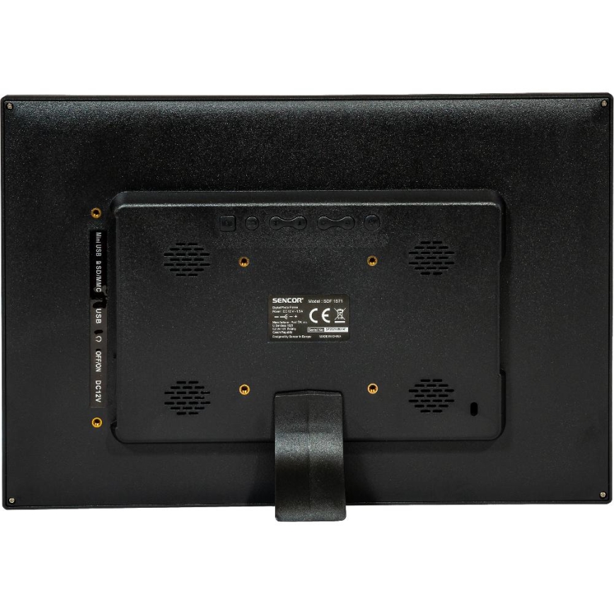 Sencor - Cyfrowa ramka na zdjęcia 15,4 z głośnikiem 230V czarna + pilot zdalnego sterowania