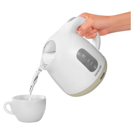 Sencor - Czajnik 1 l 1100W/230V biały/beżowy