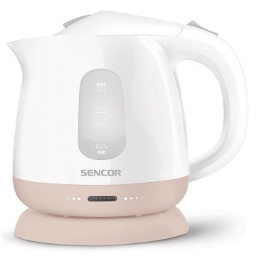 Sencor - Czajnik 1 l 1100W/230V biały/różowy